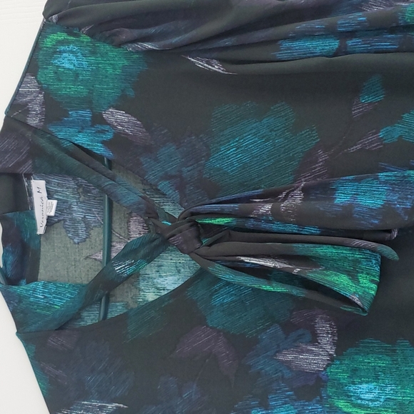 Veronica M tie neck stretch blouse - Picture 2 of 5